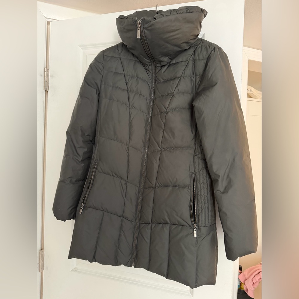 Cole Haan Down Puffer Coat - Size Small - Grey - NYC Collection